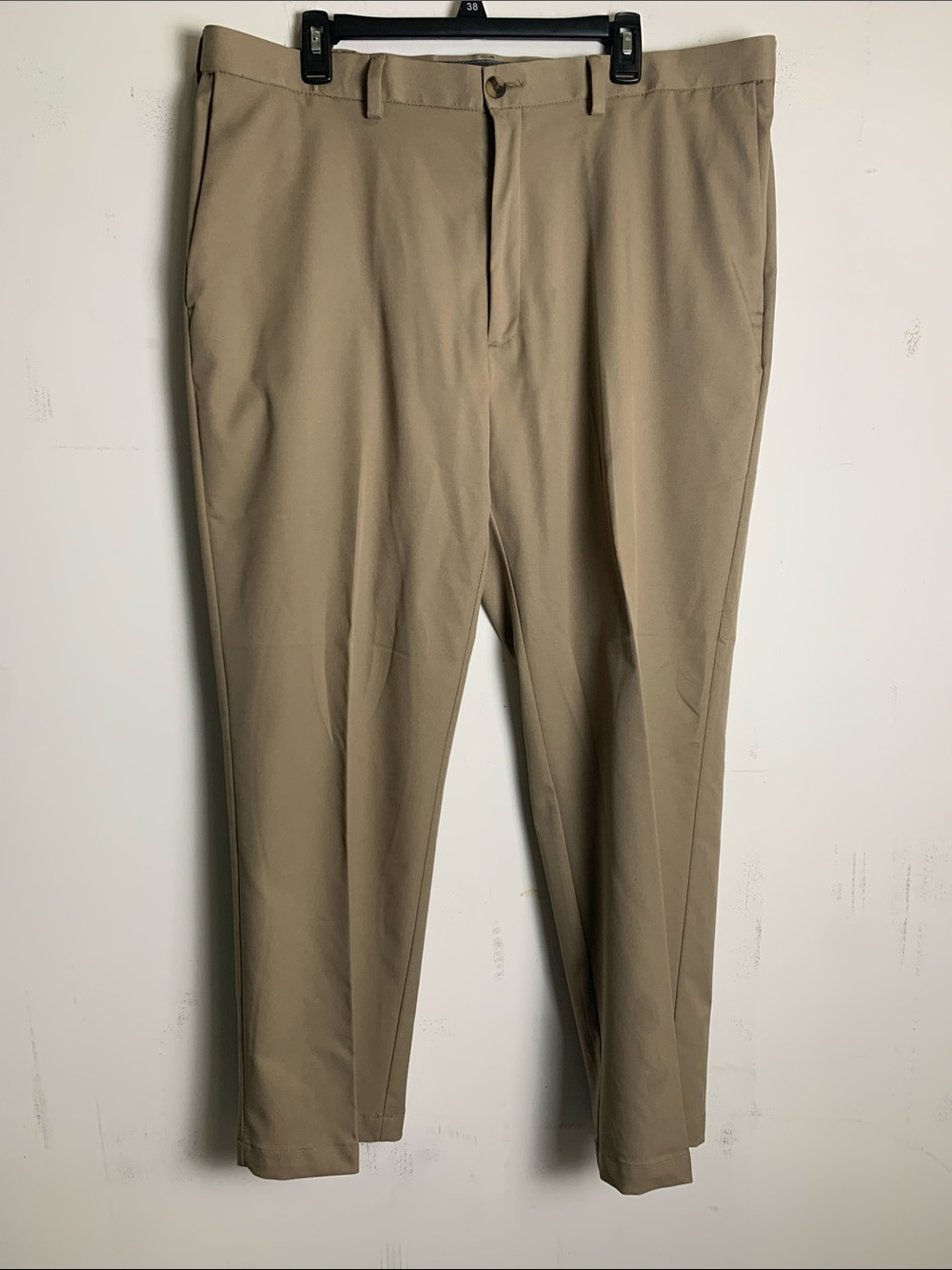 Haggar Men’s Khaki-Tan Chinos - Straight Fit Dress Pants